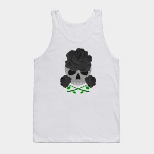 Black Rose Skull Tank Top